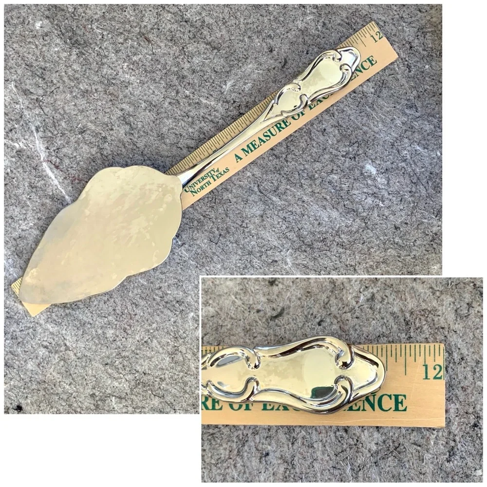 vintage Happy Holidays silver plated pie cake server